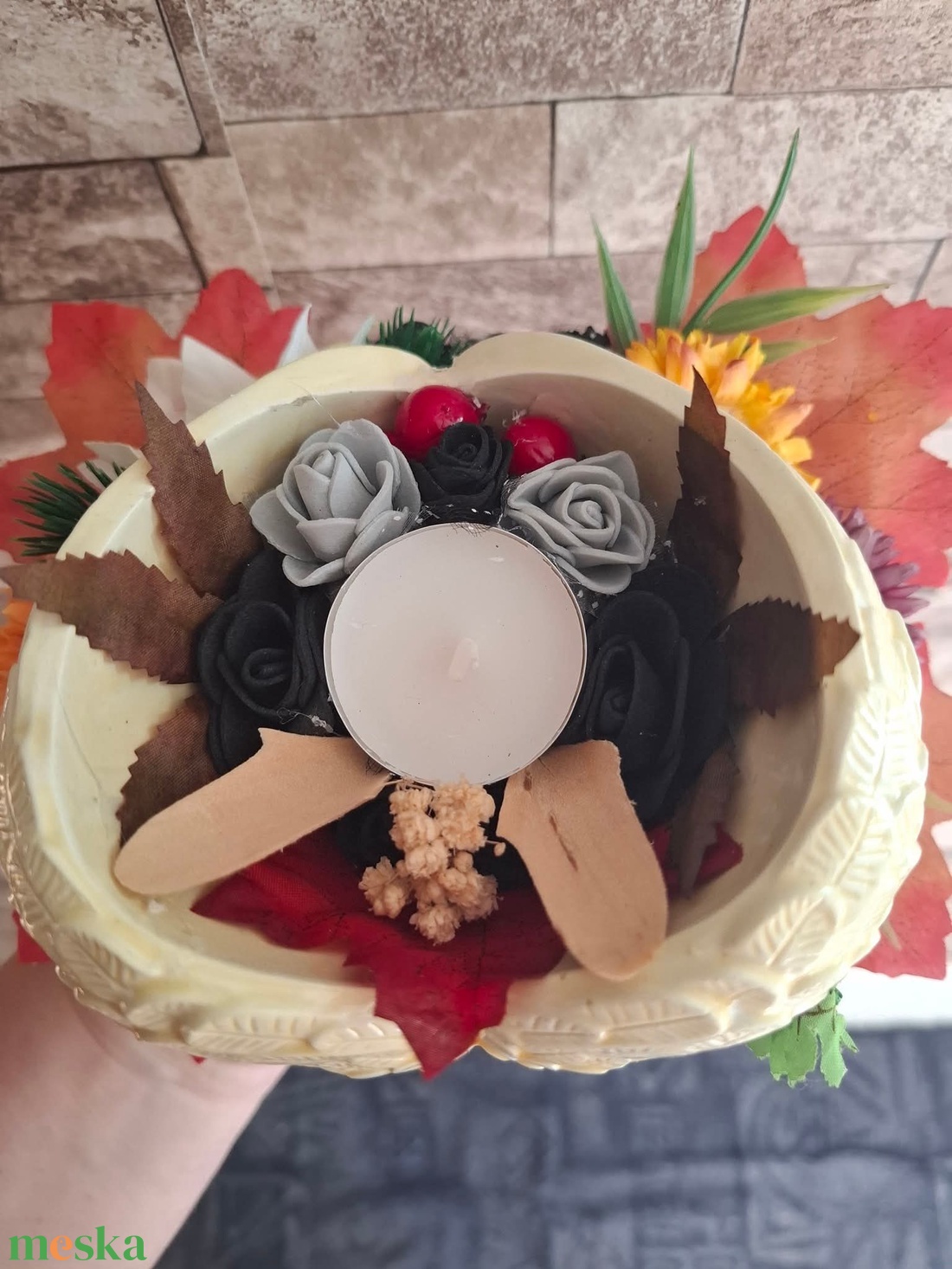 Angyalszárny alakú kegyelleti dísz - otthon & életmód - vallás - temetkezési tárgy - sírdísz, kegyeleti dísz - Meska.hu