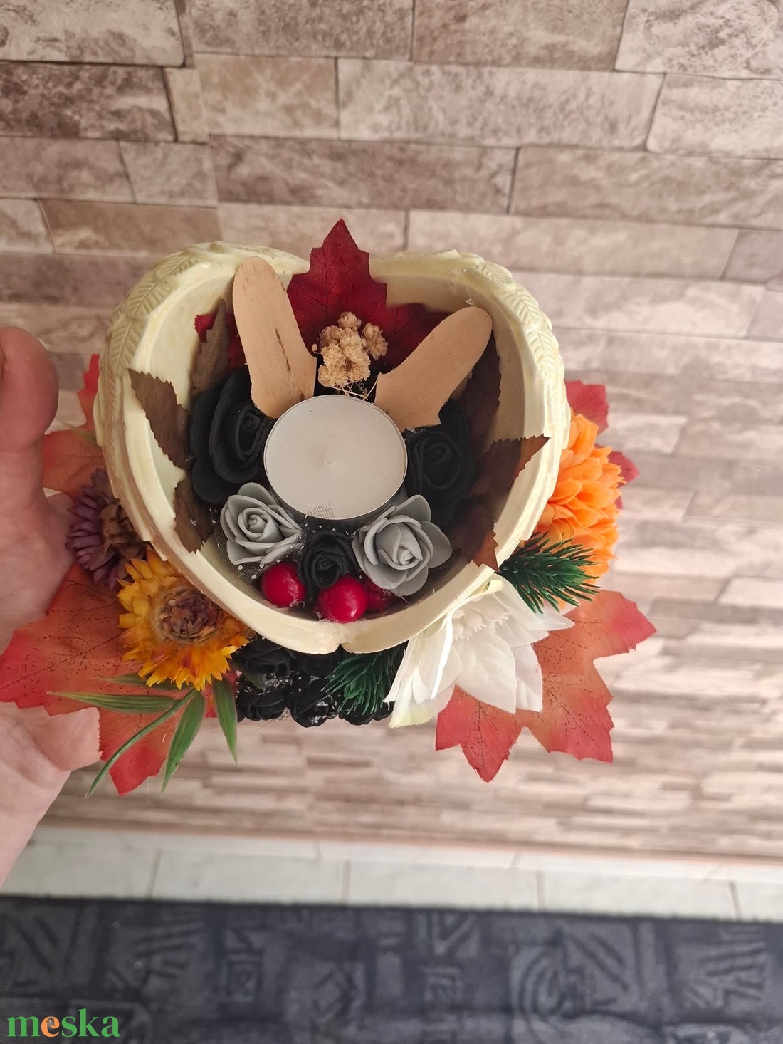 Angyalszárny alakú kegyelleti dísz - otthon & életmód - vallás - temetkezési tárgy - sírdísz, kegyeleti dísz - Meska.hu