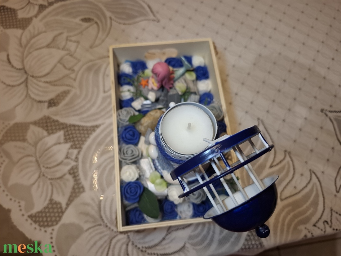 ������Sellős és világítótornyos nyári asztaldísz������ - otthon & életmód - dekoráció - asztal és polc dekoráció - asztaldísz - Meska.hu