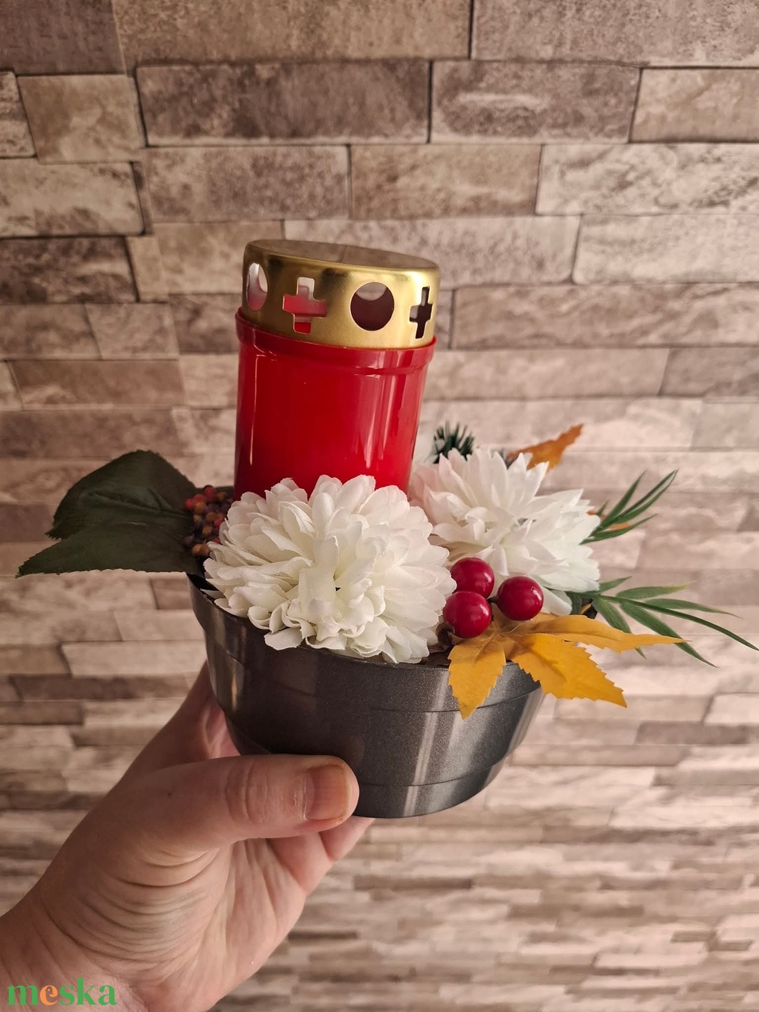 Sírdísz - otthon & életmód - vallás - temetkezési tárgy - sírdísz, kegyeleti dísz - Meska.hu