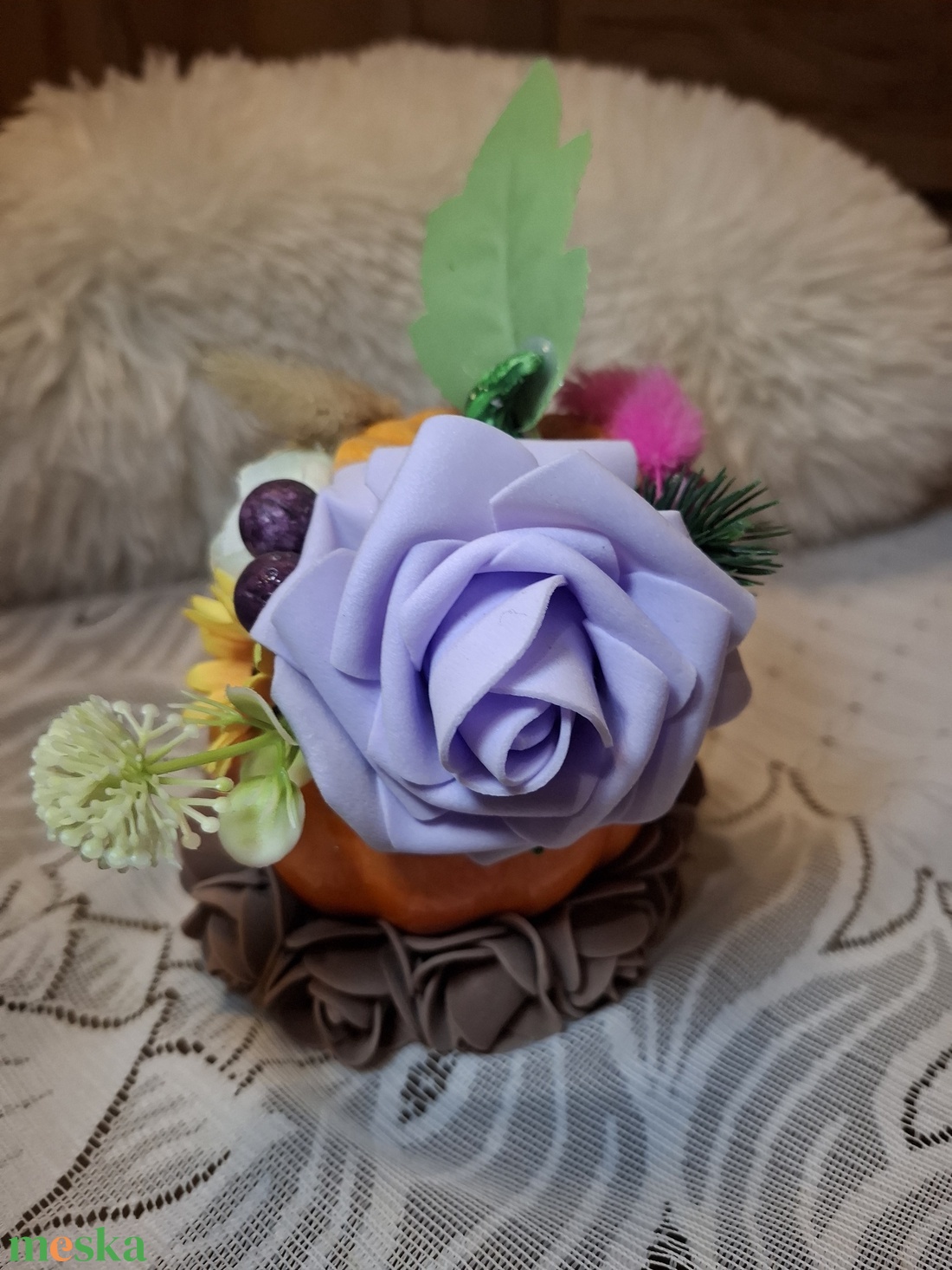 Őszi Sütőtök asztali dísz - kellékek & szerszámok - dekorációs kellékek - őszi dekor - őszi dekortök - Meska.hu