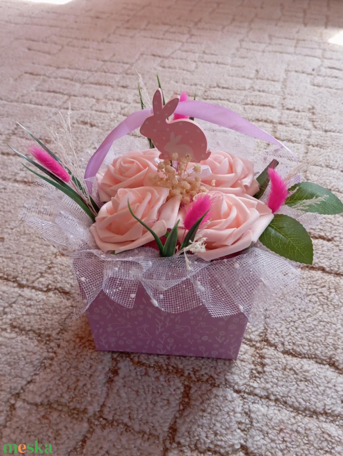 Egyedi Húsvéti virágbox - otthon & életmód - dekoráció - húsvéti asztaldíszek - Meska.hu