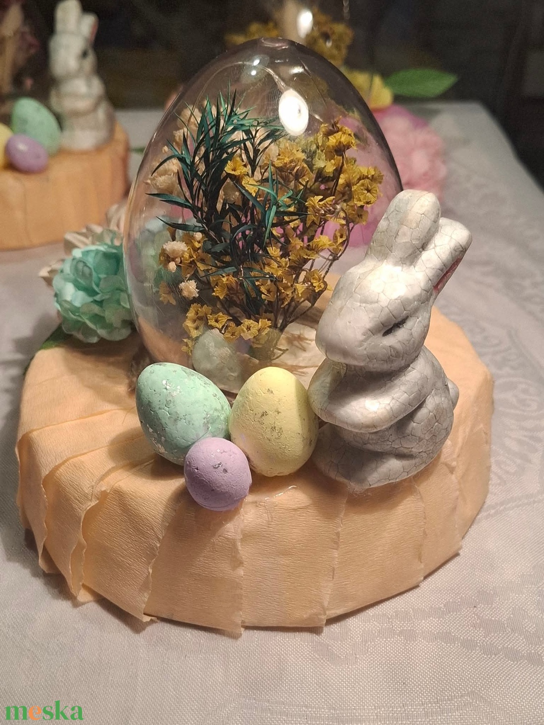 Világító ledes húsvétinyuszis asztaldíszek - otthon & életmód - dekoráció - húsvéti asztaldíszek - Meska.hu
