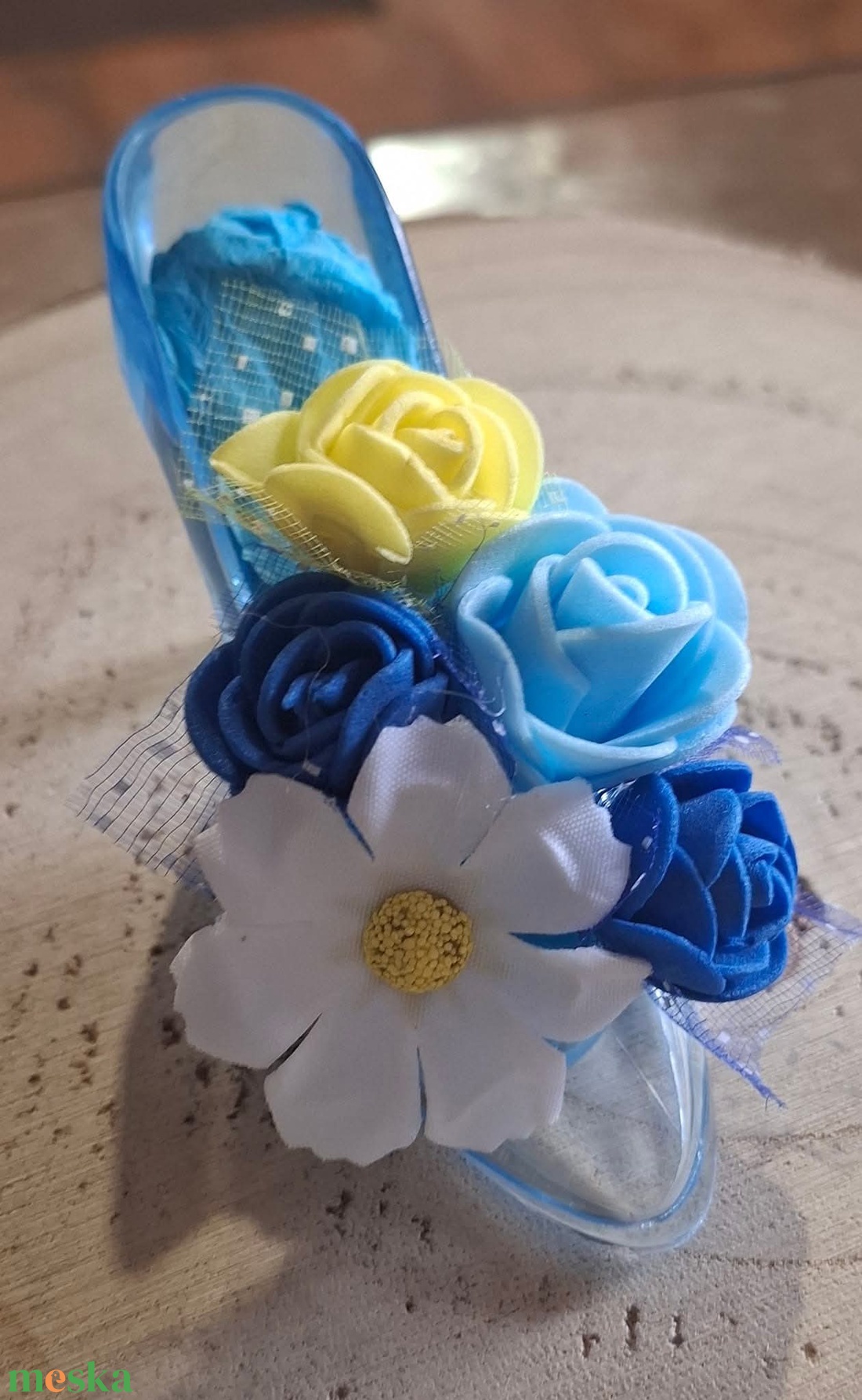 MINI Magassarkú cipő virág dekoráció - otthon & életmód - virágdekoráció - virágdíszítő kellékek - Meska.hu