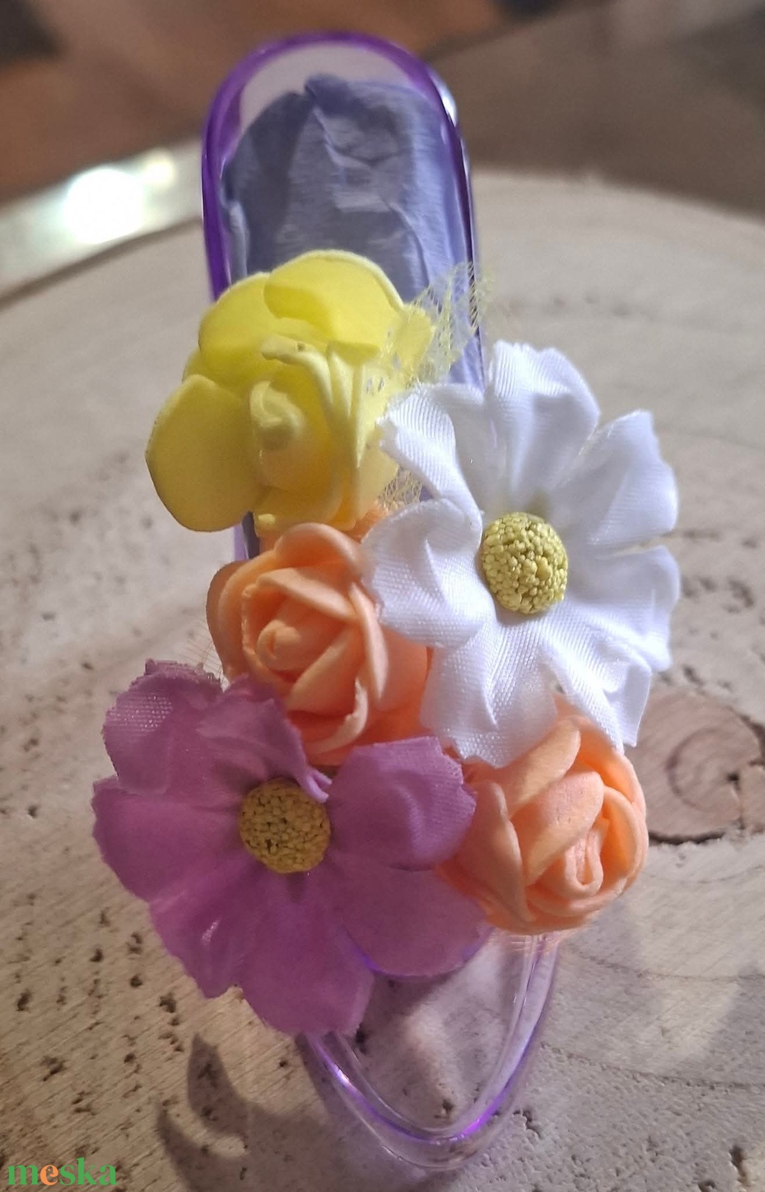 MINI Magassarkú cipő virág dekoráció - otthon & életmód - virágdekoráció - virágdíszítő kellékek - Meska.hu