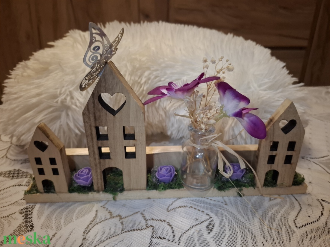 Tavaszi Házikós fa  lakásdekoráció - otthon & életmód - virágdekoráció - virágtartó - váza - Meska.hu