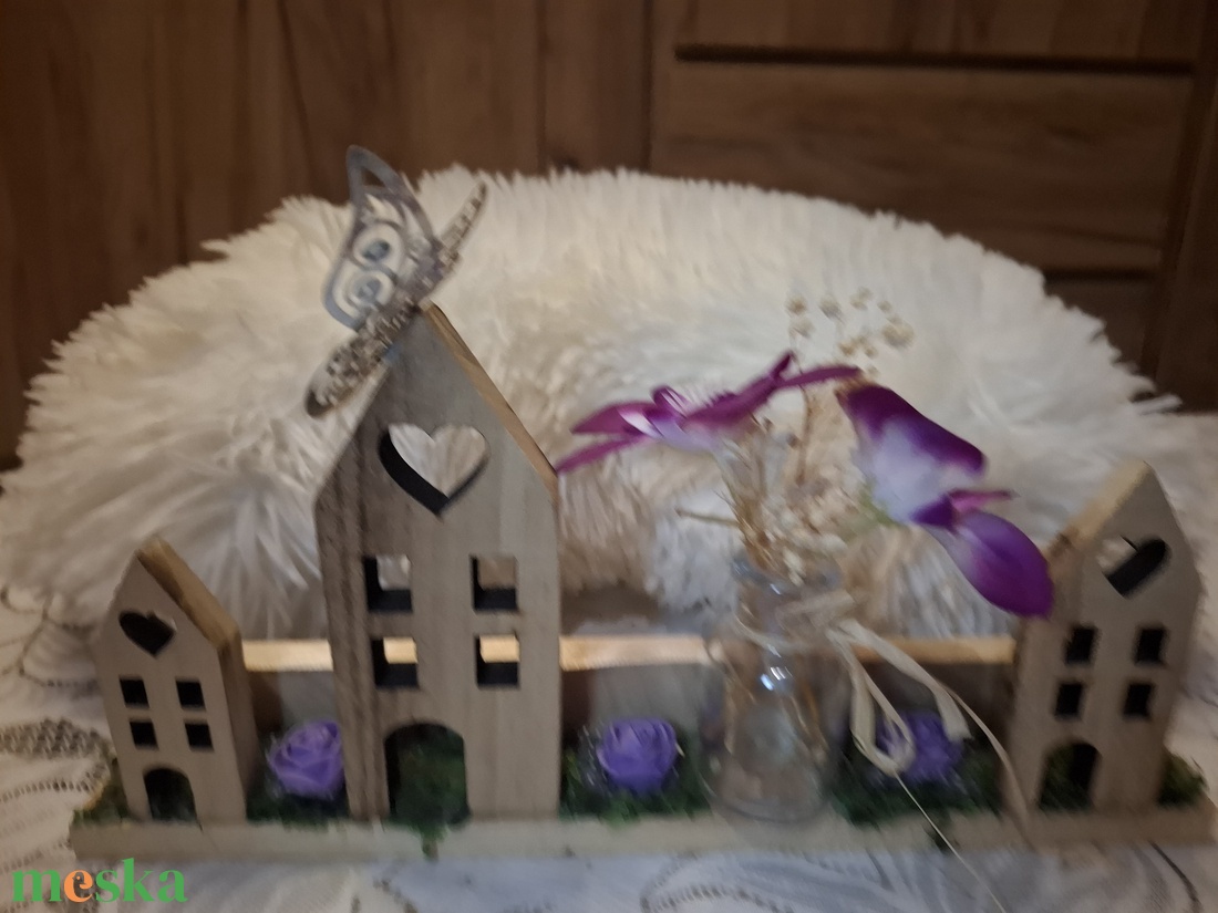 Tavaszi Házikós fa  lakásdekoráció - otthon & életmód - virágdekoráció - virágtartó - váza - Meska.hu