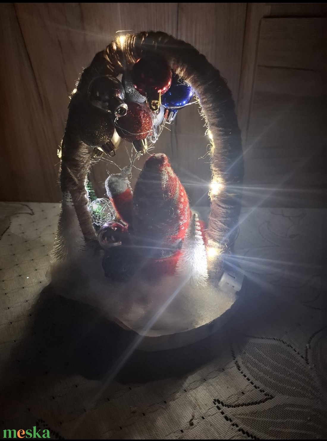 Ledes mikulás asztaldísz - karácsony - adventi díszek - adventi asztaldísz - Meska.hu