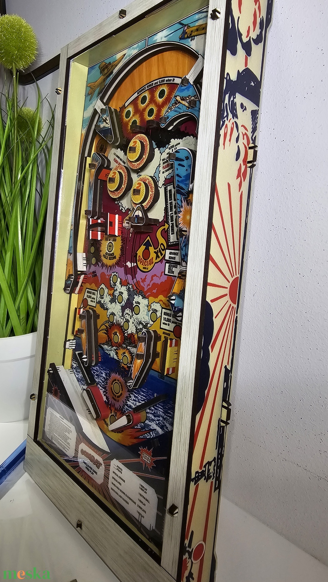 DIY retro arcade flippergép 3D modellkészlet � 1:4 méretarányú Zaccaria Combat replika - otthon & életmód - dekoráció - dísztárgy - Meska.hu