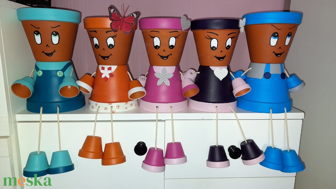 Cuki cserépbabák - otthon & életmód - dekoráció - virágdísz és tartó - virágtartó - Meska.hu Cuki cserépbabák - otthon & életmód - dekoráció - virágdísz és tartó - virágtartó - Meska.hu