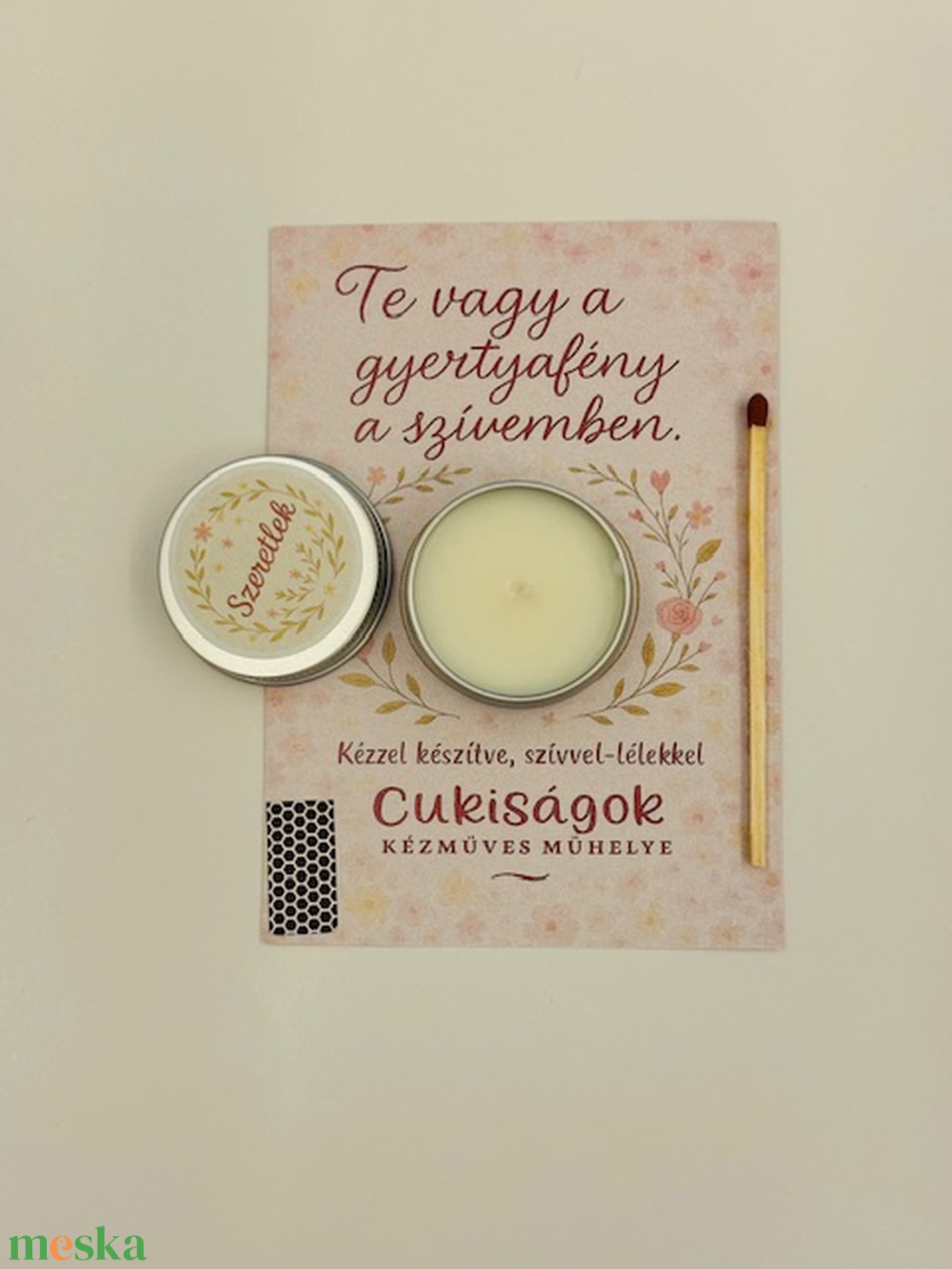 Romantikus ajándékgyertya - otthon & életmód - gyertya, illat, aroma - gyertya - Meska.hu