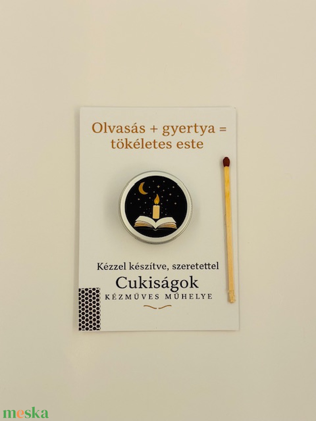 Hangulatos könyves mécses ajándékgyertya - otthon & életmód - gyertya, illat, aroma - gyertya - Meska.hu