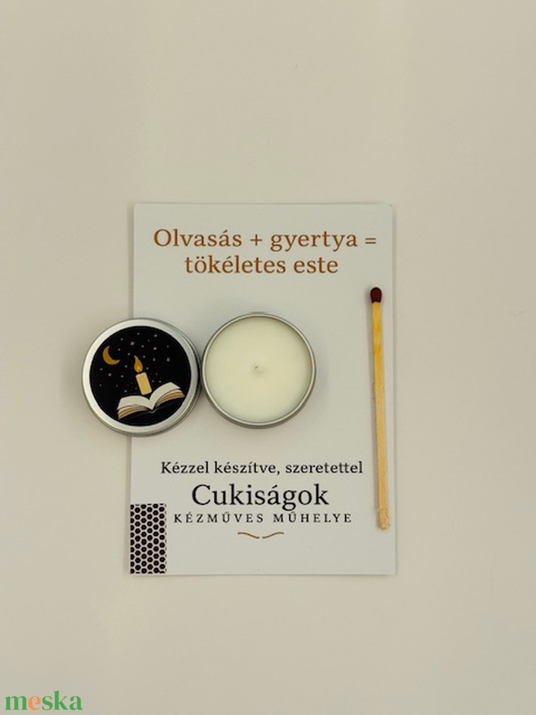 Hangulatos könyves mécses ajándékgyertya - otthon & életmód - gyertya, illat, aroma - gyertya - Meska.hu