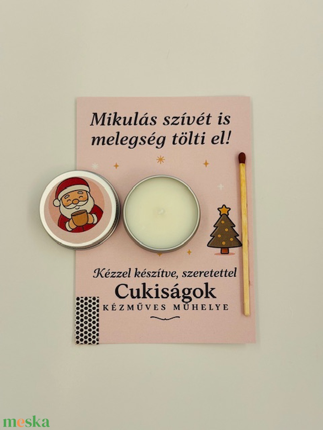 Mikulás ajándékgyertya - karácsony - karácsonyi lakásdekoráció - karácsonyi illatgyertya, mécses - Meska.hu