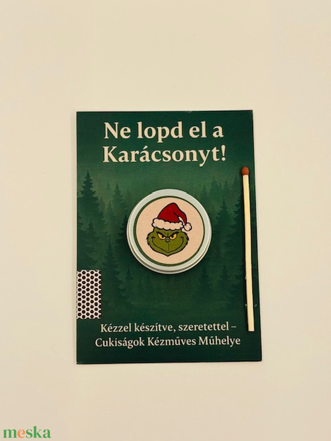 Grincs ajándékgyertya - karácsony - karácsonyi lakásdekoráció - karácsonyi illatgyertya, mécses - Meska.hu