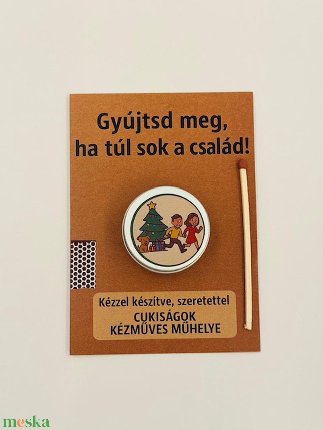 Vicces családi ajándékgyertya - karácsony - karácsonyi lakásdekoráció - karácsonyi illatgyertya, mécses - Meska.hu