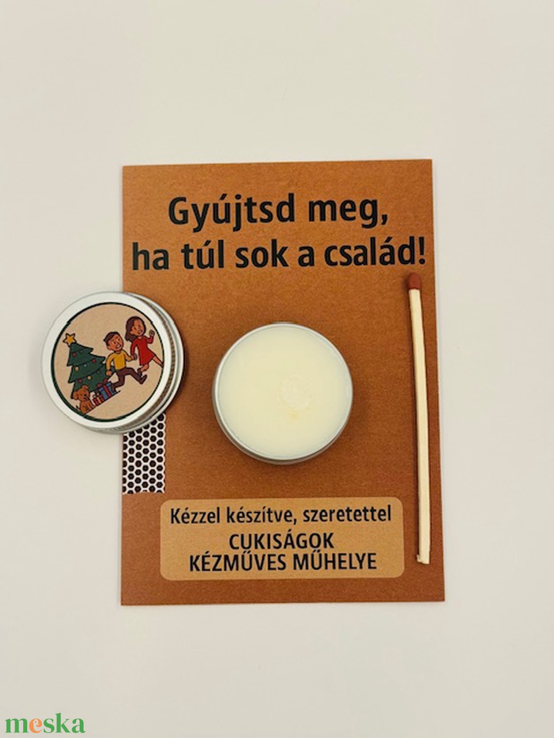 Vicces családi ajándékgyertya - karácsony - karácsonyi lakásdekoráció - karácsonyi illatgyertya, mécses - Meska.hu