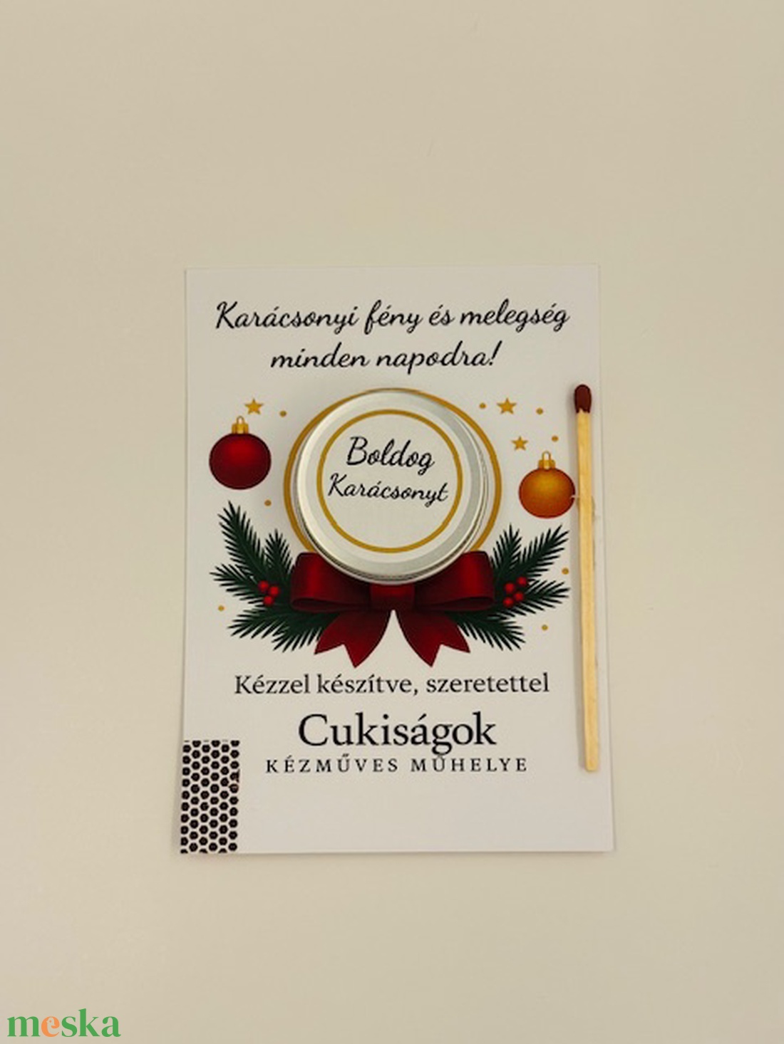 Karácsonyi ajándékgyertya - karácsony - karácsonyi lakásdekoráció - karácsonyi illatgyertya, mécses - Meska.hu