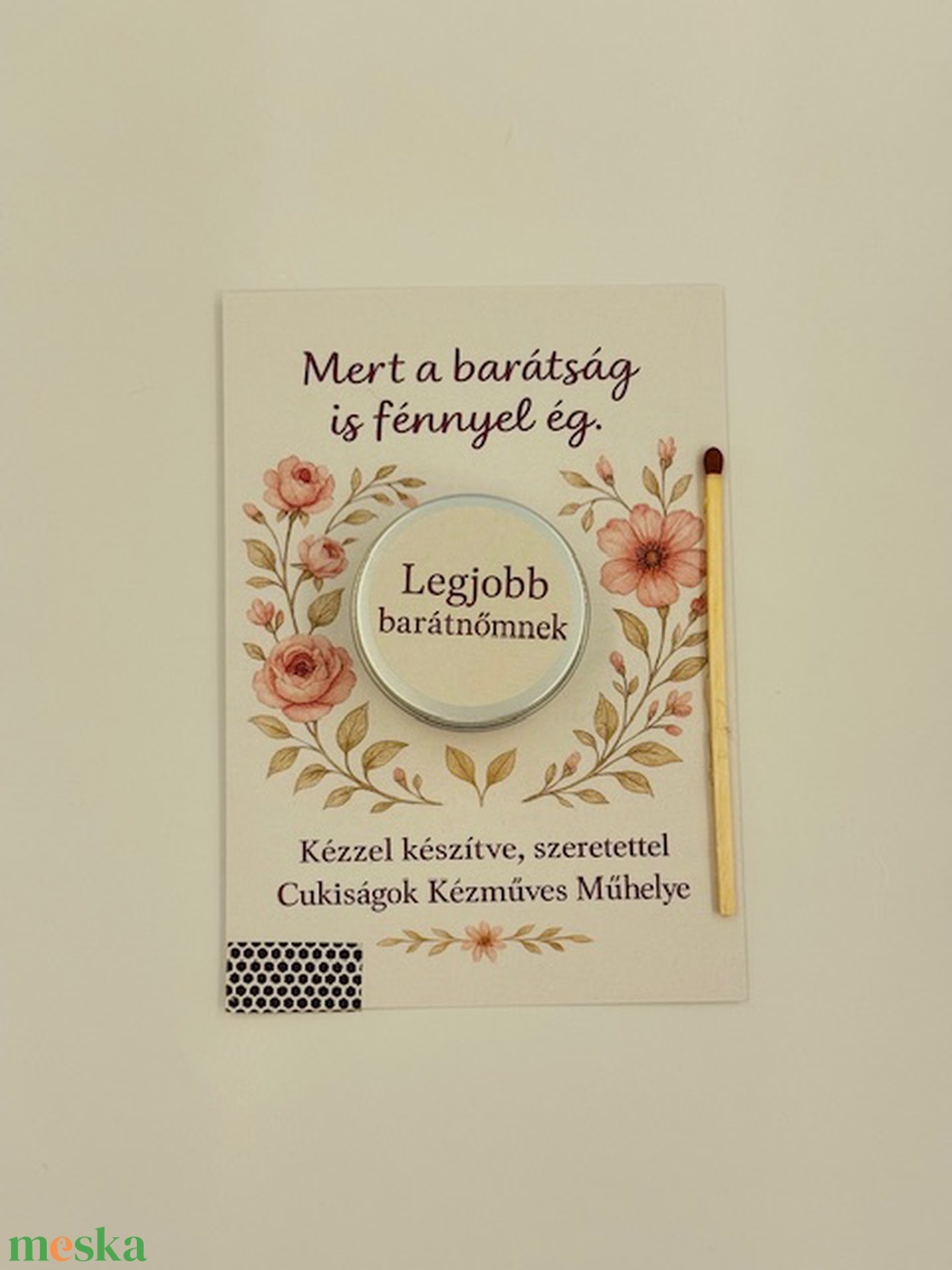 Barátság ajándékgyertya - kellékek & szerszámok - dekorációs kellékek - dekorációs gyertya - Meska.hu
