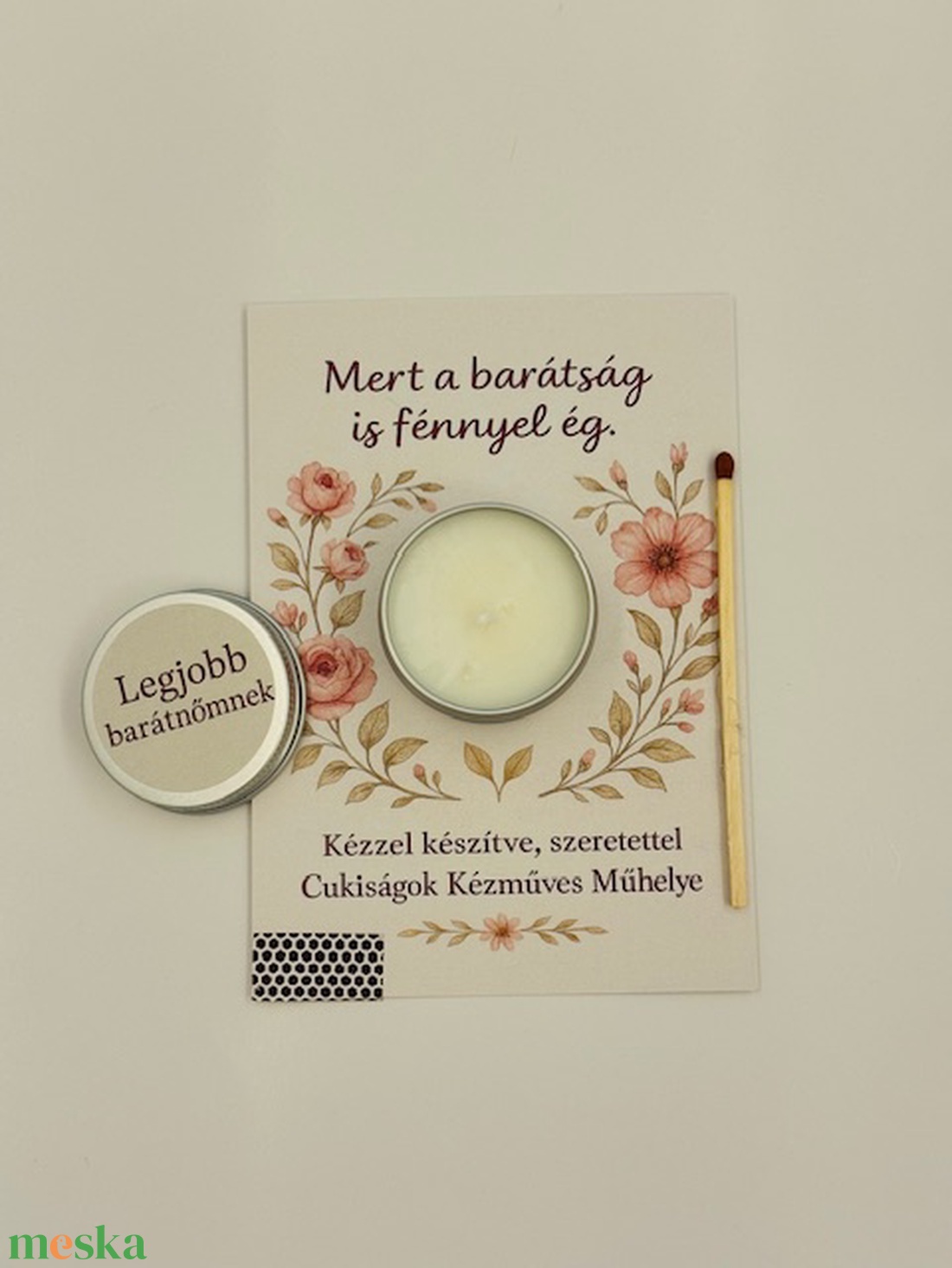 Barátság ajándékgyertya - kellékek & szerszámok - dekorációs kellékek - dekorációs gyertya - Meska.hu