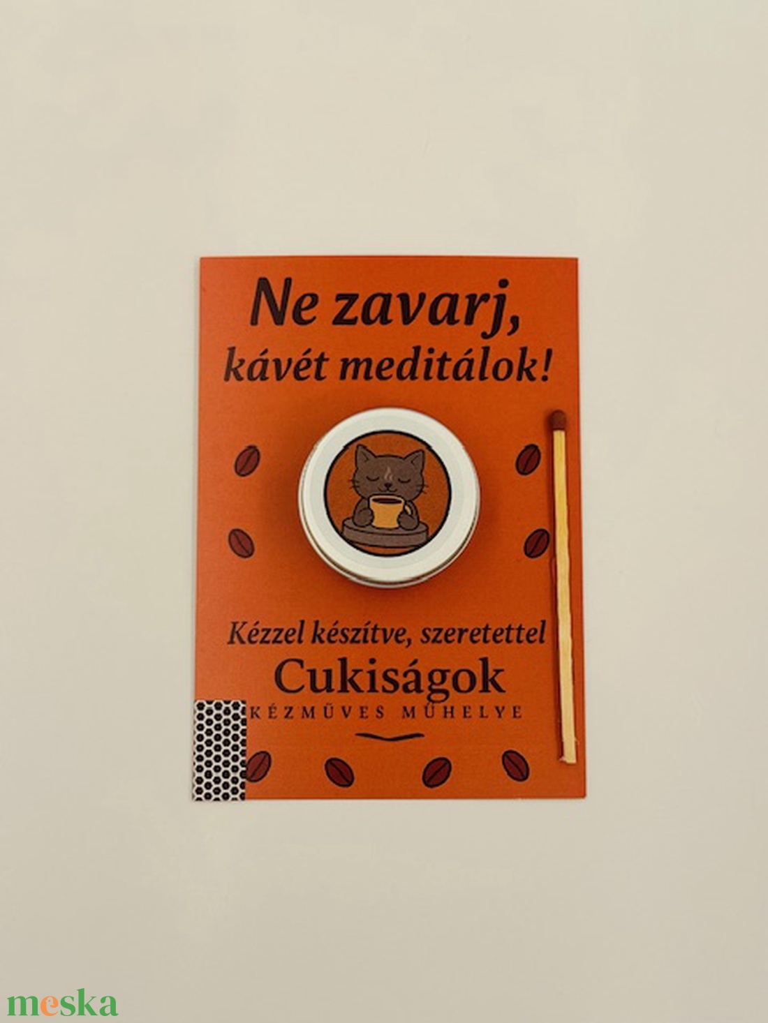 Kávés ajándékgyertya - kellékek & szerszámok - dekorációs kellékek - dekorációs gyertya - Meska.hu