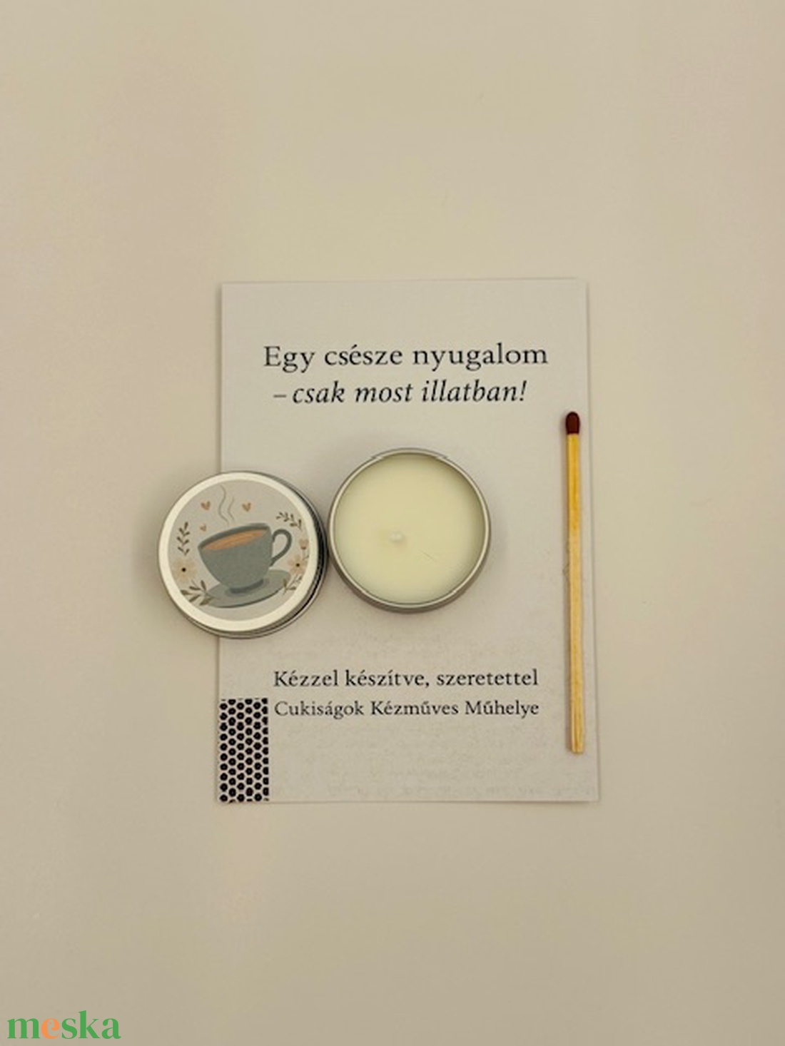 Teás ajándékgyertya - kellékek & szerszámok - dekorációs kellékek - dekorációs gyertya - Meska.hu