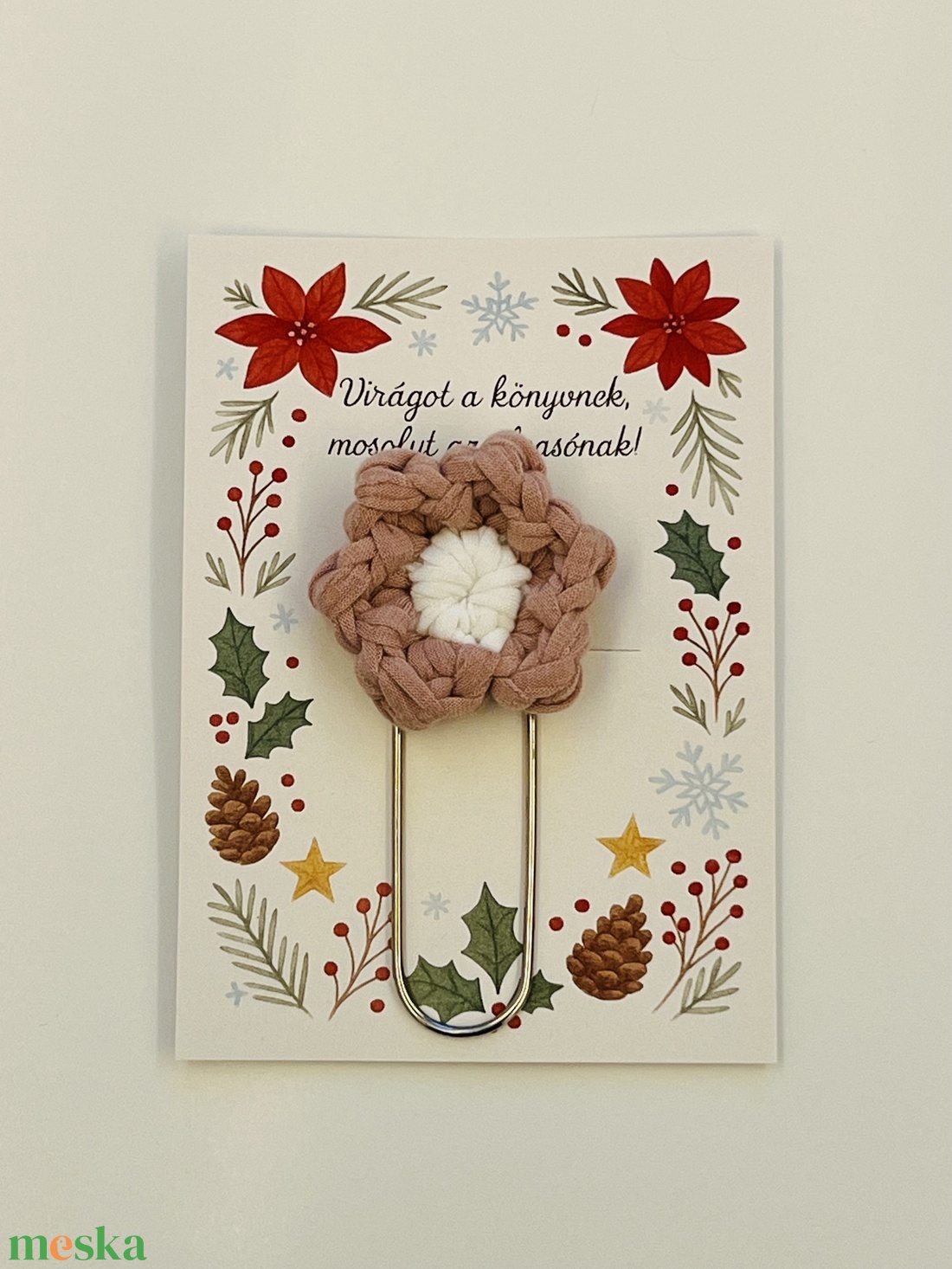 Horgolt virág könyvjelző - könyv & zene - könyvjelző - Meska.hu
