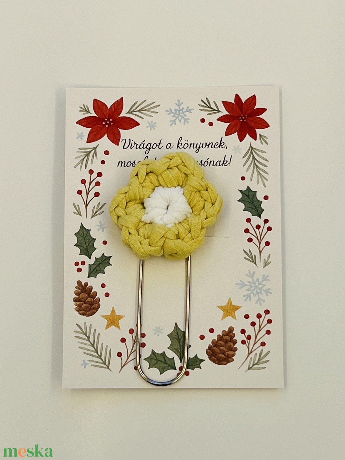 Horgolt virág könyvjelző - könyv & zene - könyvjelző - Meska.hu