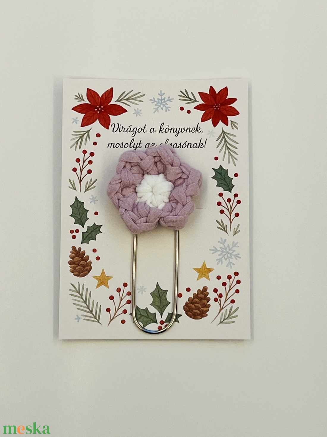 Horgolt virág könyvjelző - könyv & zene - könyvjelző - Meska.hu