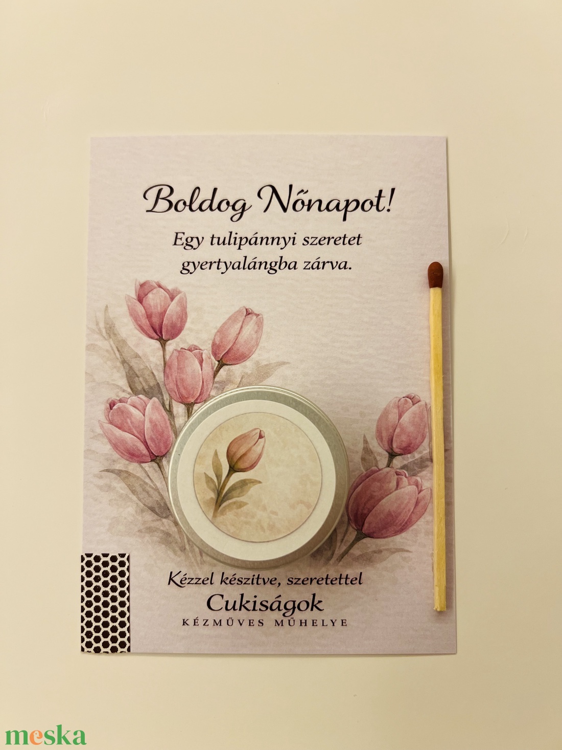 Nőnapi ajándékgyertya - otthon & életmód - gyertya, illat, aroma - gyertya - Meska.hu