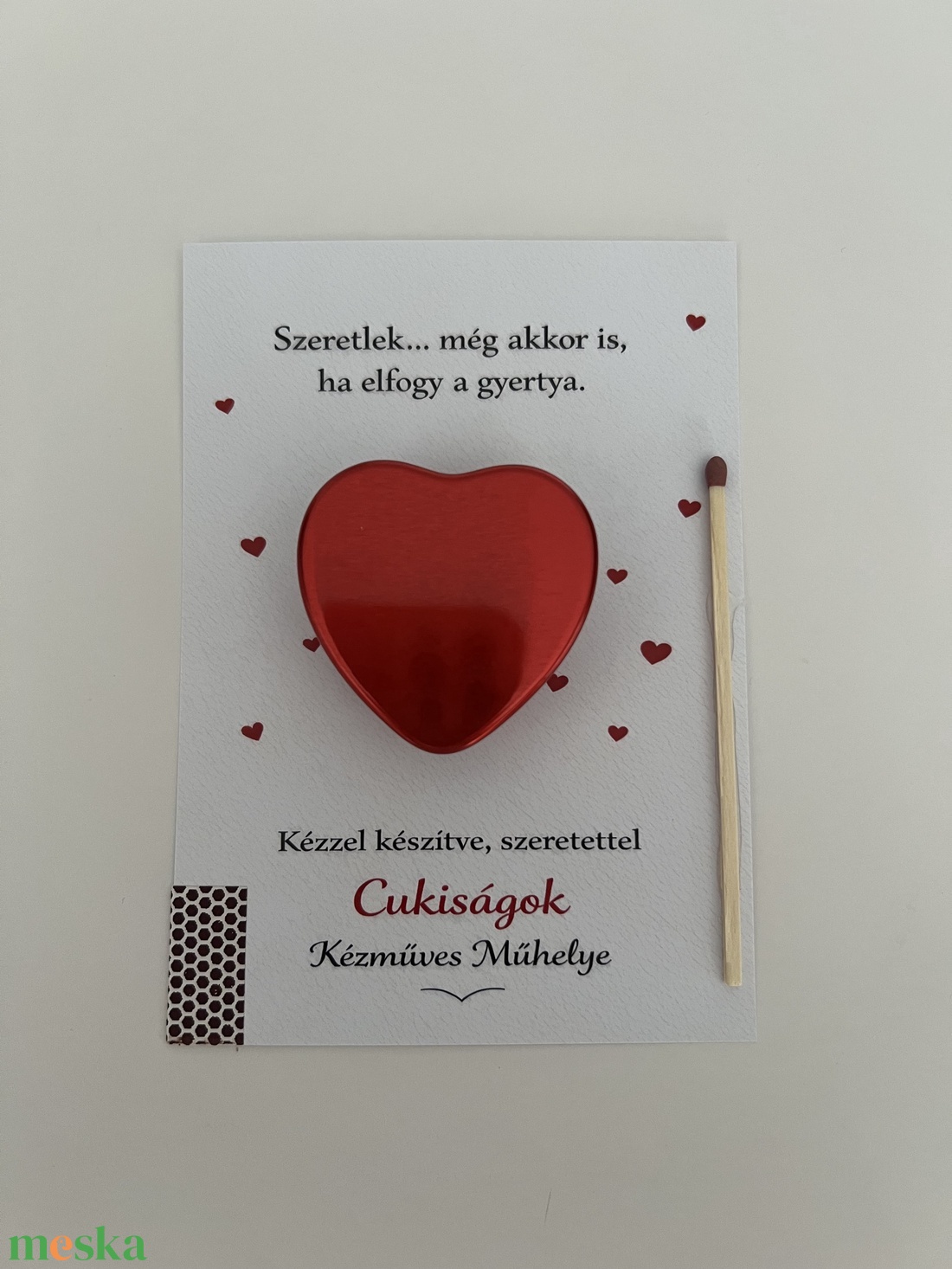 Szeretlek ajándékgyertya - otthon & életmód - gyertya, illat, aroma - gyertya - Meska.hu