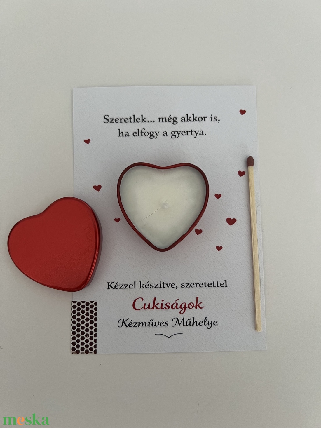 Szeretlek ajándékgyertya - otthon & életmód - gyertya, illat, aroma - gyertya - Meska.hu