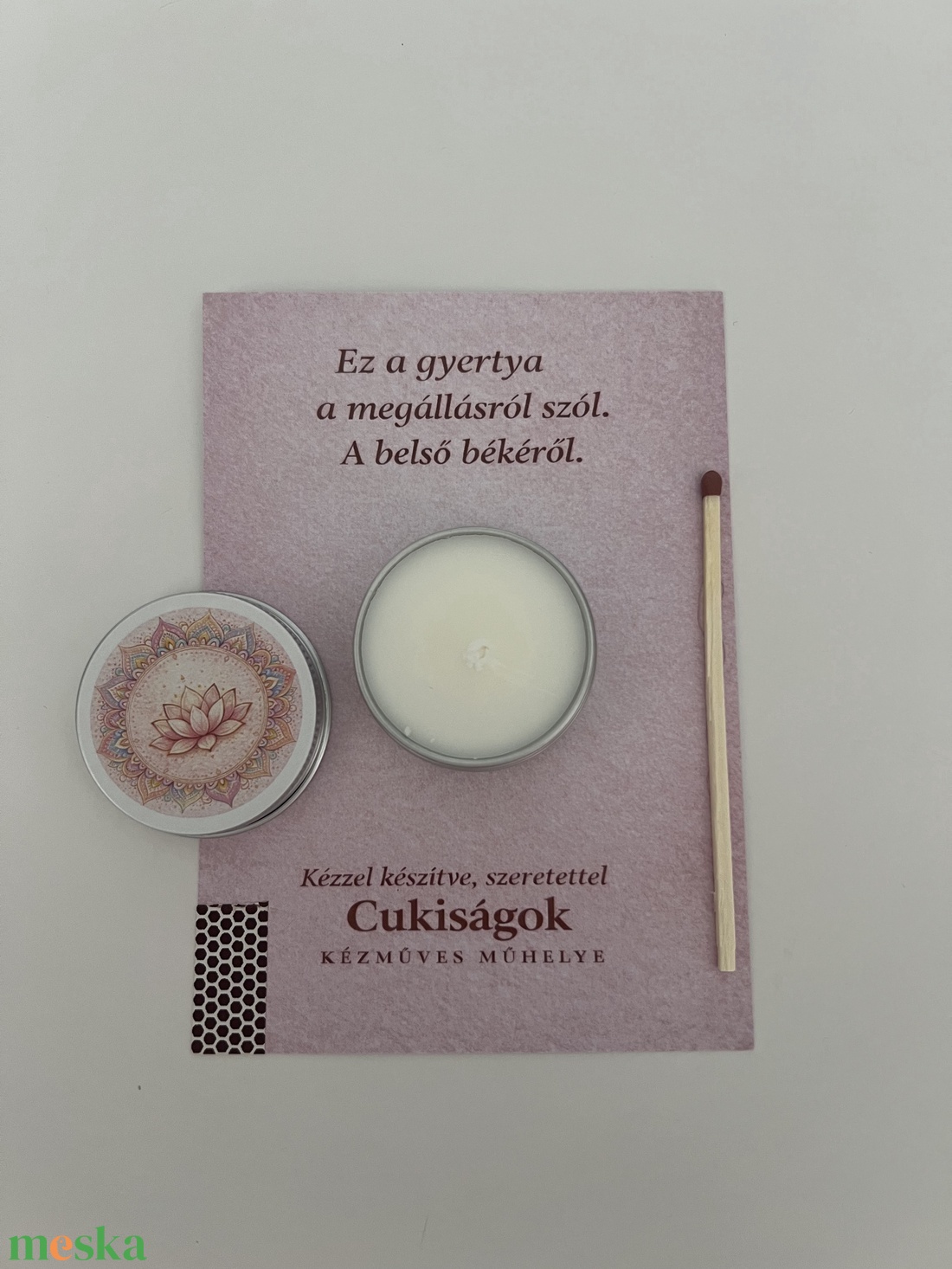 Belső béke ajándékgyertya - otthon & életmód - gyertya, illat, aroma - gyertya - Meska.hu