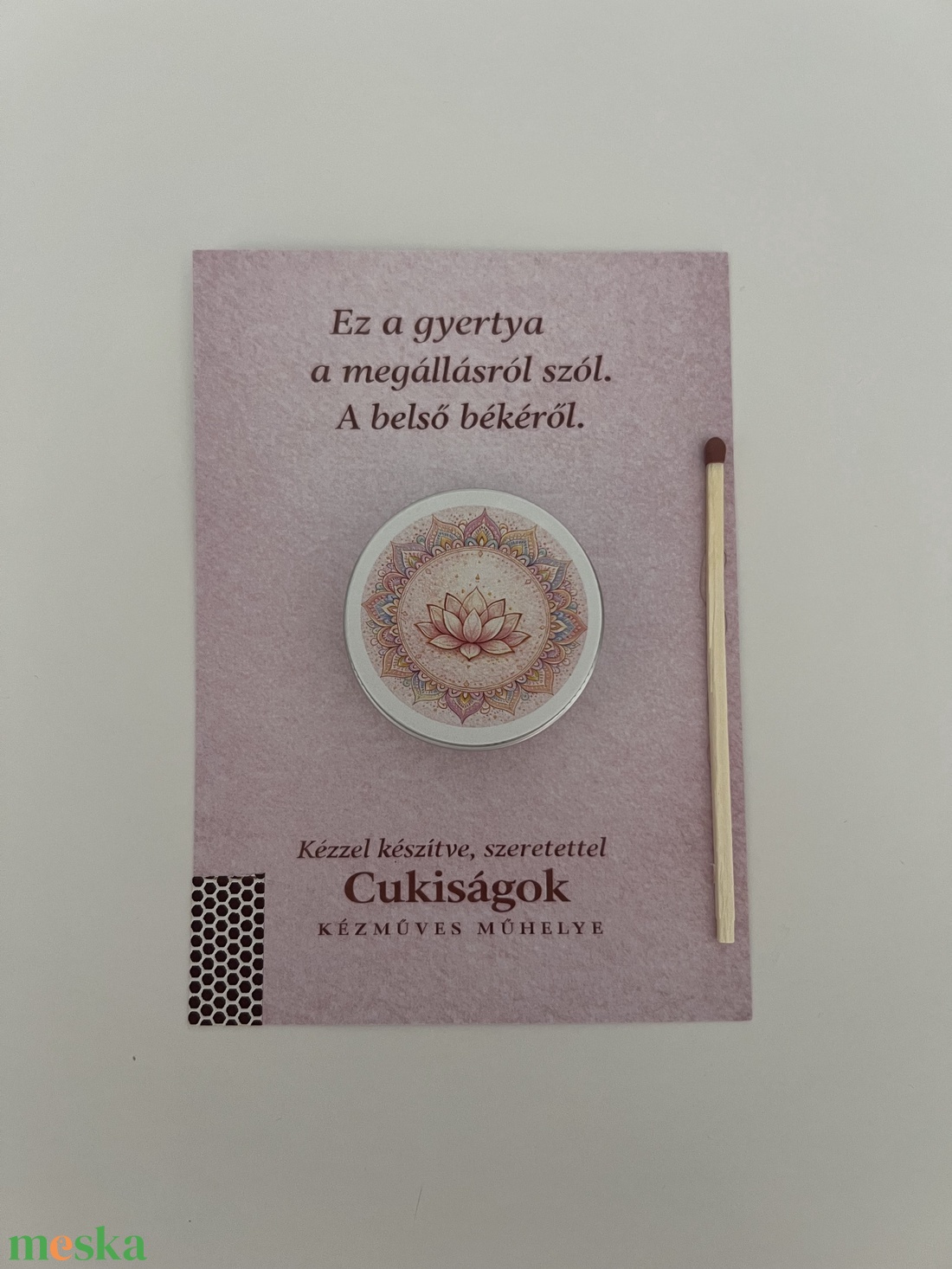 Belső béke ajándékgyertya - otthon & életmód - gyertya, illat, aroma - gyertya - Meska.hu