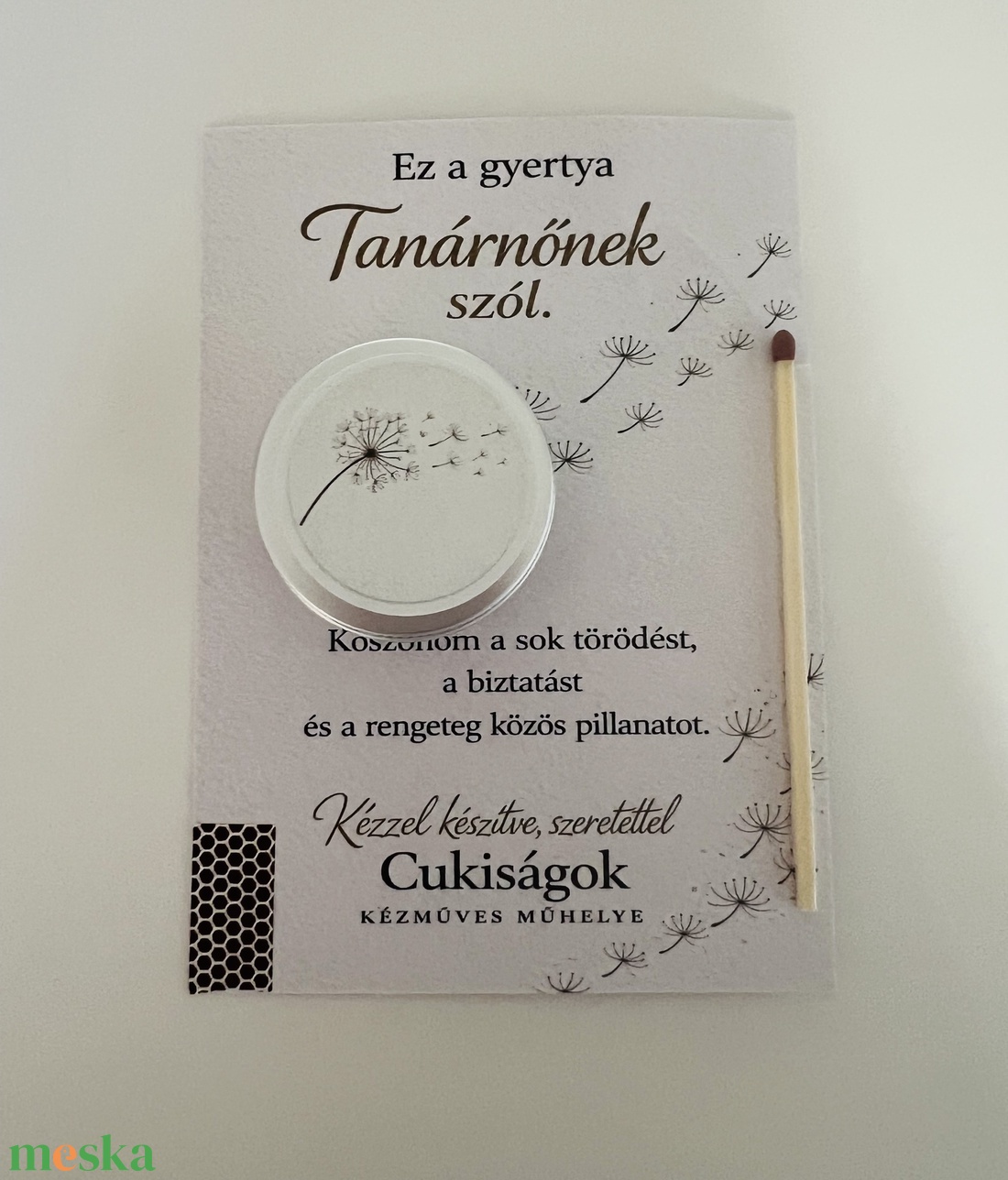Pedagógus/Tanárnő ajándékgyertya - otthon & életmód - gyertya, illat, aroma - gyertya - Meska.hu