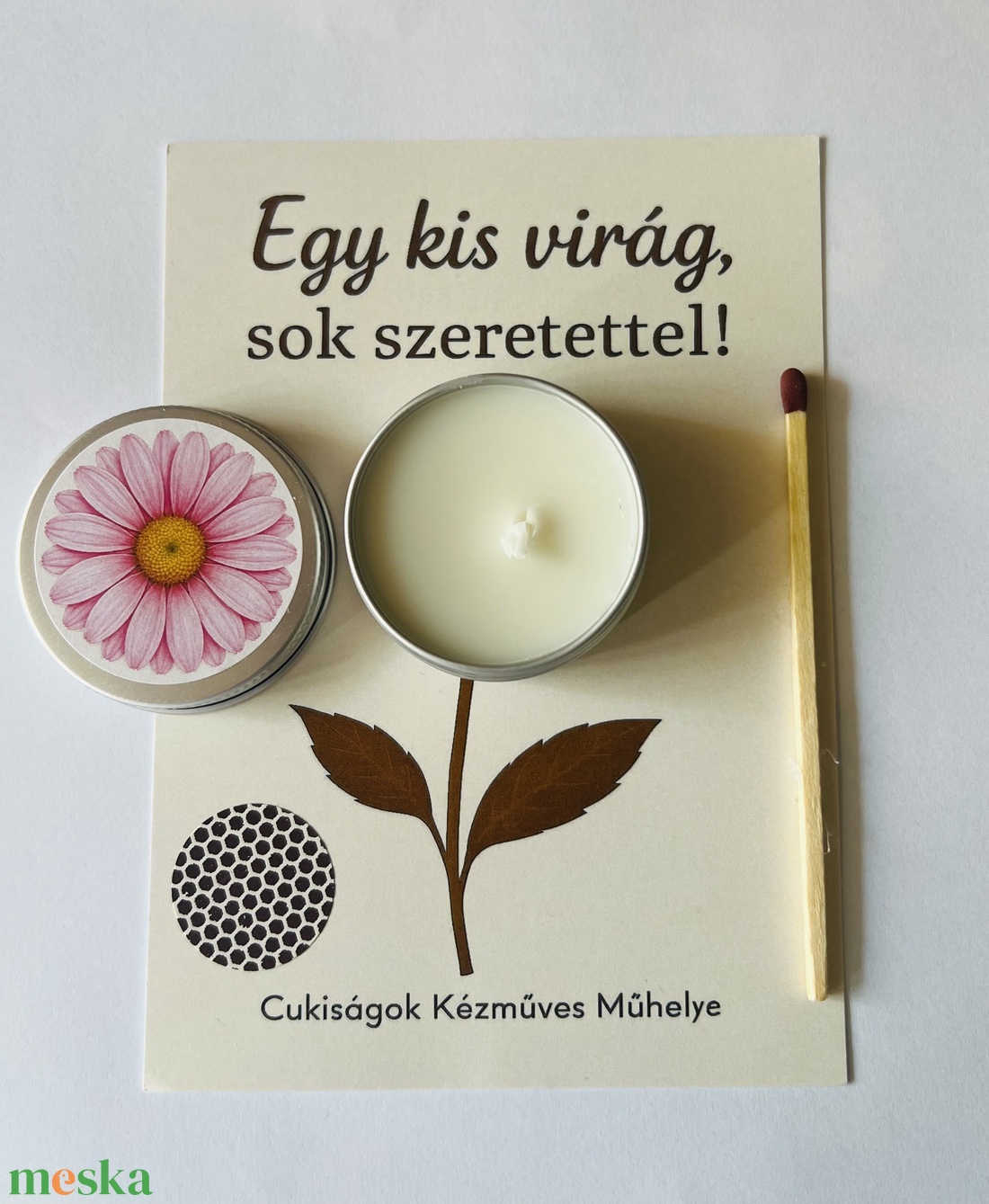 Virág ajándékgyertya  - otthon & életmód - gyertya, illat, aroma - gyertya - Meska.hu
