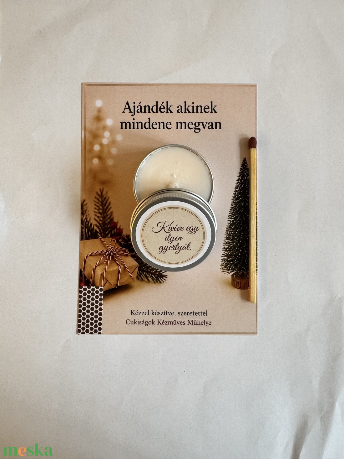 Karácsonyi ajándékgyertya - otthon & életmód - gyertya, illat, aroma - gyertya - Meska.hu