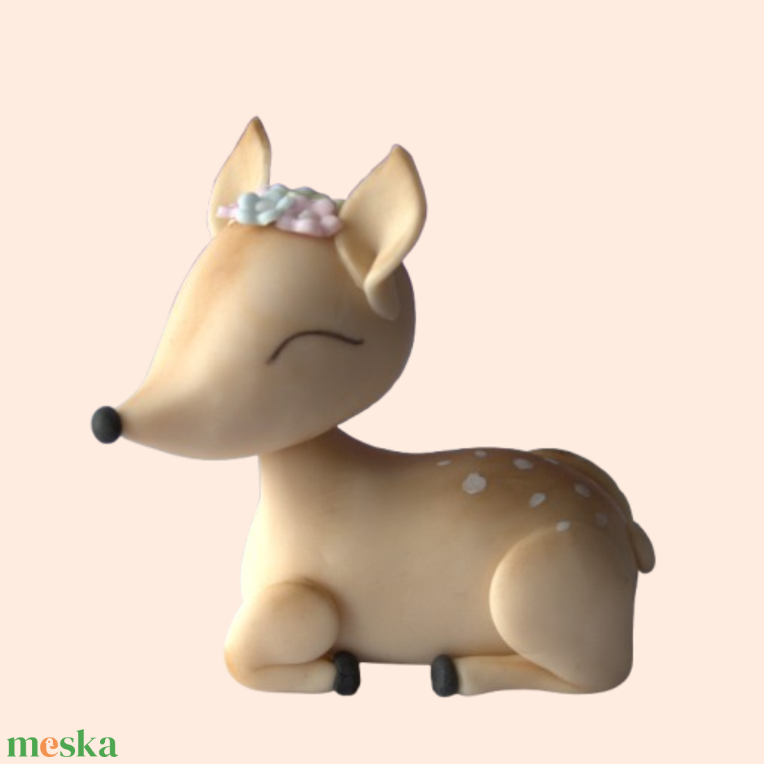 Kézműves fondant őz cukorfigura virágkoszorúval tortadísz lányos dekorációhoz - otthon & életmód - konyhafelszerelés, tálalás - sütés, főzés - sütidísz - Meska.hu Kézműves fondant őz cukorfigura virágkoszorúval tortadísz lányos dekorációhoz - otthon & életmód - konyhafelszerelés, tálalás - sütés, főzés - sütidísz - Meska.hu