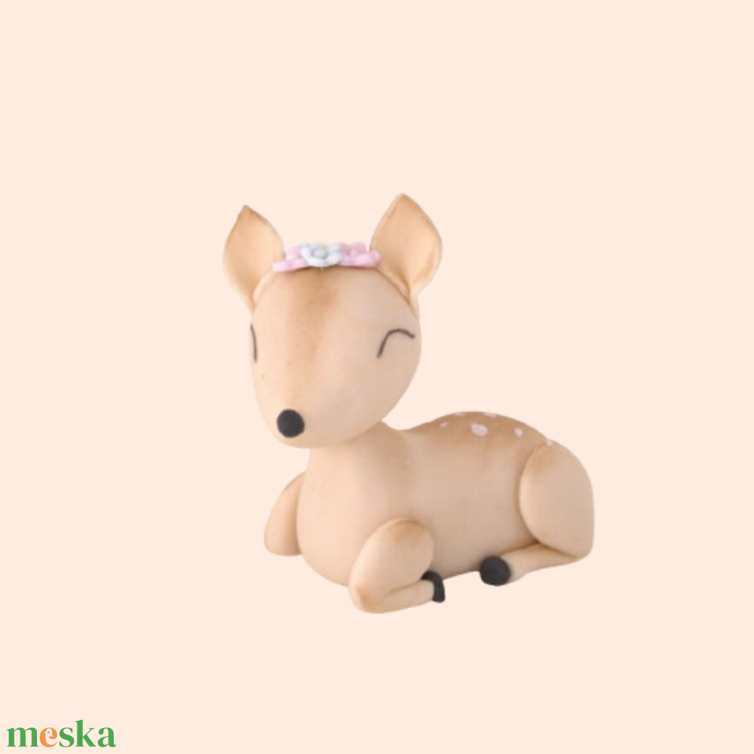 Kézműves fondant őz cukorfigura virágkoszorúval tortadísz lányos dekorációhoz - otthon & életmód - konyhafelszerelés, tálalás - sütés, főzés - sütidísz - Meska.hu Kézműves fondant őz cukorfigura virágkoszorúval tortadísz lányos dekorációhoz - otthon & életmód - konyhafelszerelés, tálalás - sütés, főzés - sütidísz - Meska.hu