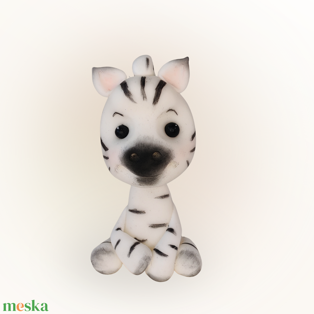 Vidám zebra cukorfigura � kézzel készített tortadísz gyerekeknek, szülinapra és babaváróra - otthon & életmód - konyhafelszerelés, tálalás - sütés, főzés - sütidísz - Meska.hu