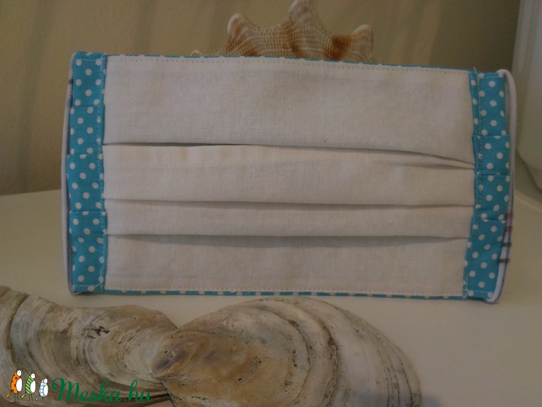 Pöttyös maszk, bélelt, mikrózható, fülkímélő -  - Meska.hu