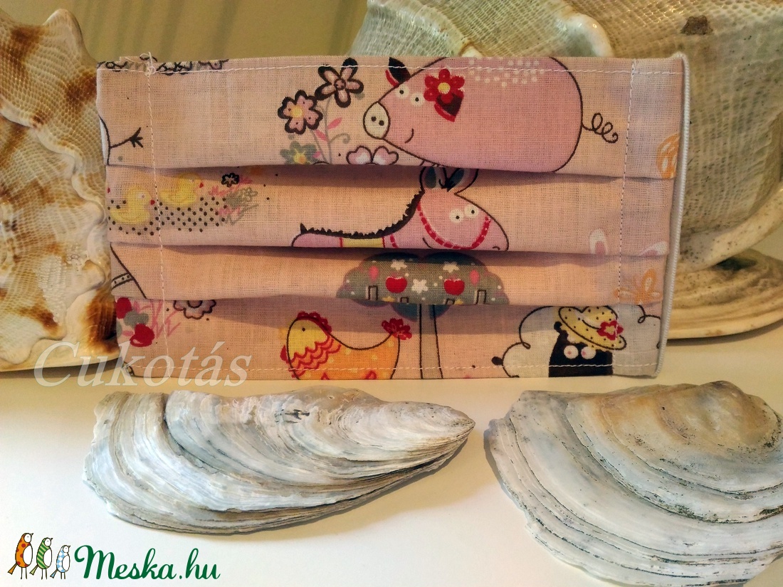 Maszk háziállatokkal, zsebszerű béléssel, fülkímélő, mosható -  - Meska.hu