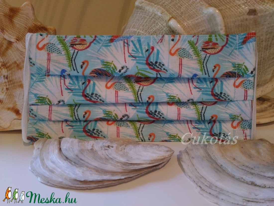 Flamingós maszk, fülkímélő, bélelt -  - Meska.hu