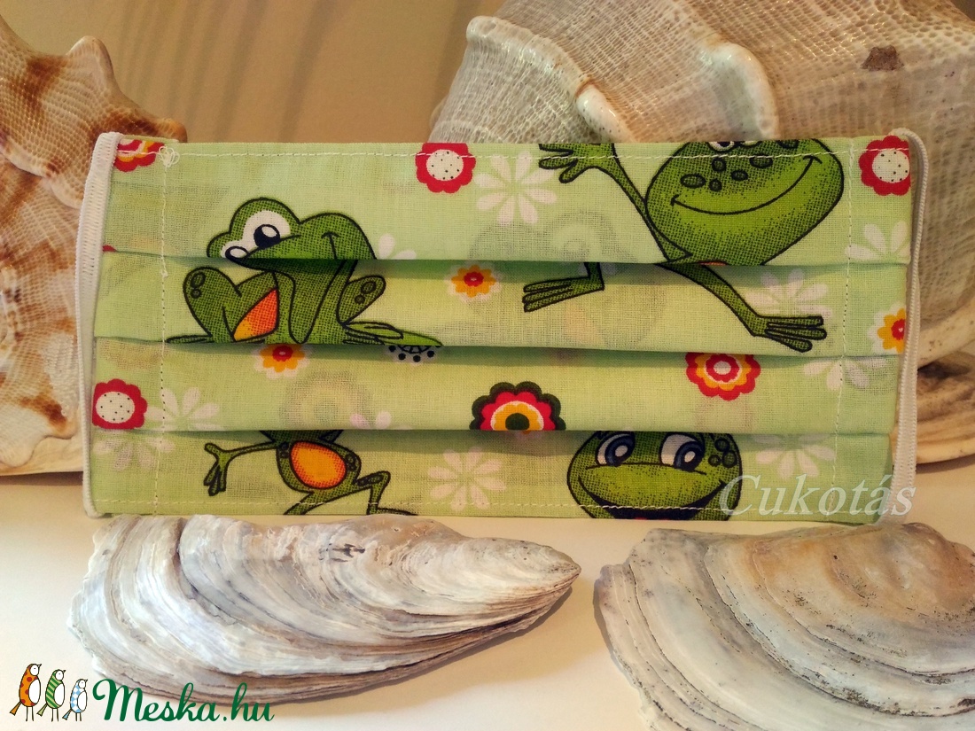 Békás maszk, fülkímélő, bélelt, mosható, mikrózható - gyerek - gyerek - Meska.hu