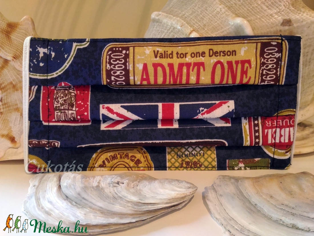 London, maszk, mosható, bélelt, fül kímélő -  - Meska.hu