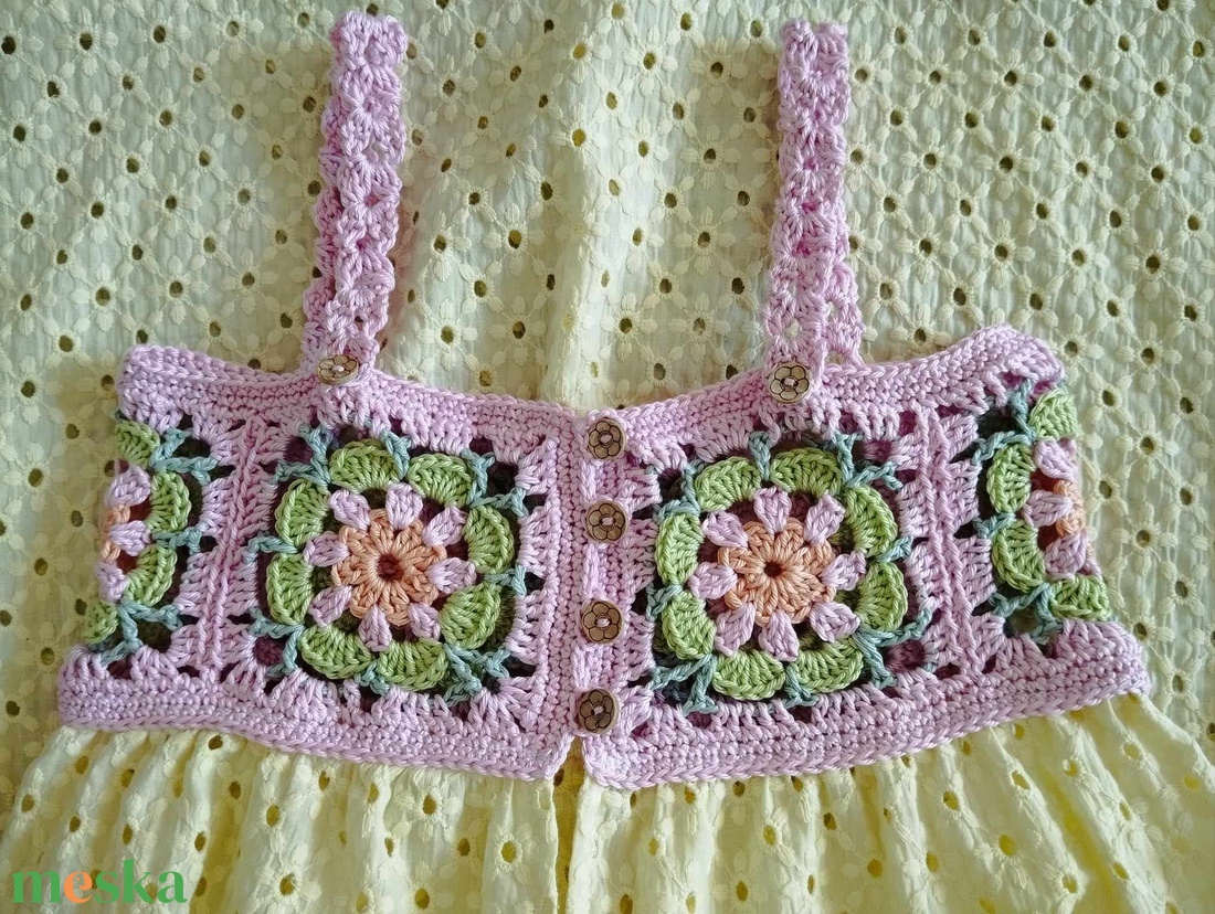 Lányka nyáriruha, sárga - ruha & divat - gyerekruha - ruha - Meska.hu