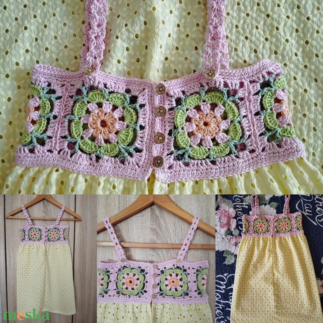 Lányka nyáriruha, sárga - ruha & divat - gyerekruha - ruha - Meska.hu