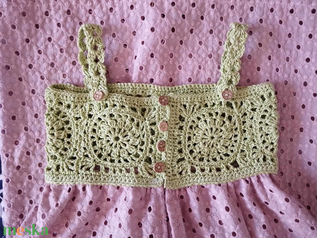 Lányka nyáriruha, rózsaszín - ruha & divat - gyerekruha - ruha - Meska.hu