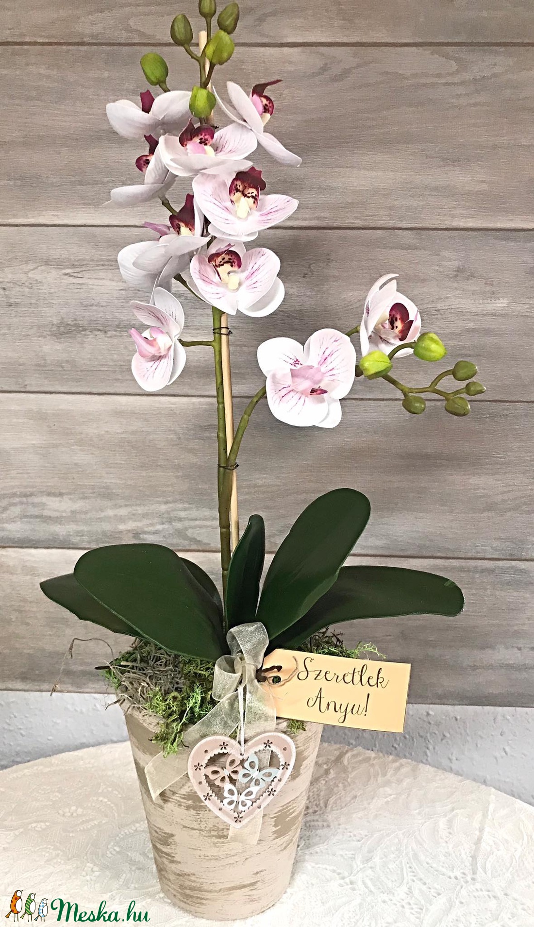 1 ágas real touch (mű) orchidea feldíszítve anyák napjára - otthon & életmód - dekoráció - Meska.hu 1 ágas real touch (mű) orchidea feldíszítve anyák napjára - otthon & életmód - dekoráció - Meska.hu