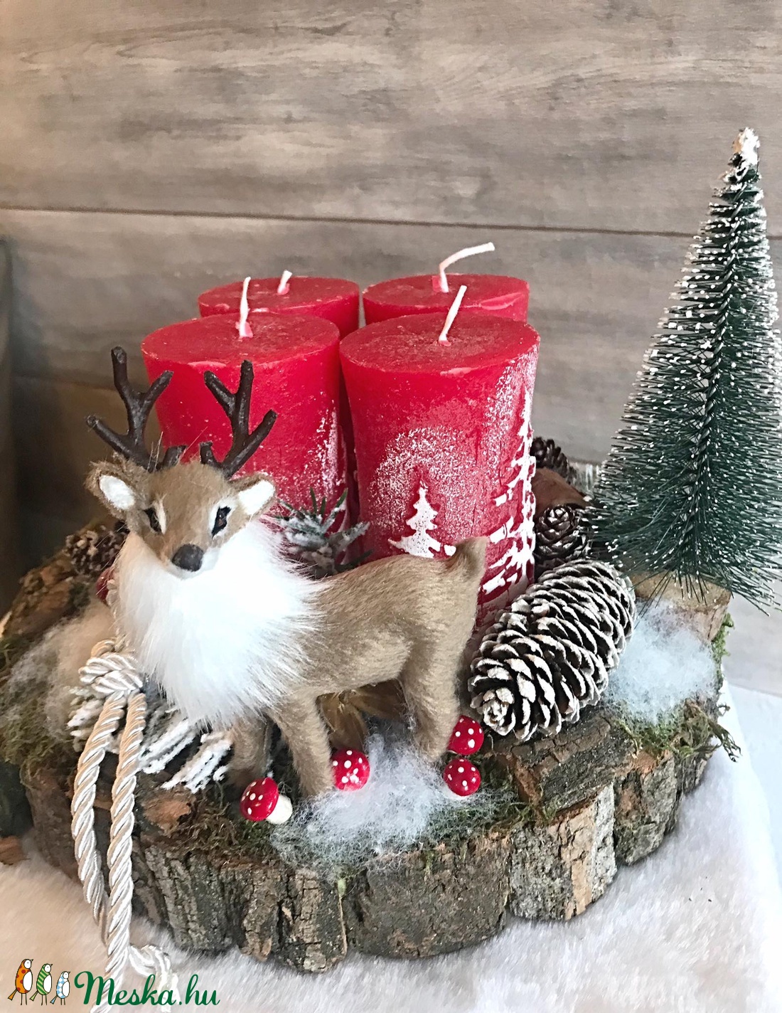 Rénszarvasos adventi koszorú - karácsony - adventi díszek - adventi asztaldísz - Meska.hu Rénszarvasos adventi koszorú - karácsony - adventi díszek - adventi asztaldísz - Meska.hu